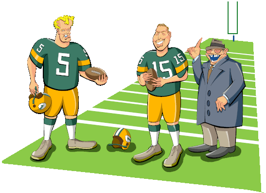 Bart Starr, Paul Hornung, and Vince Lombardi