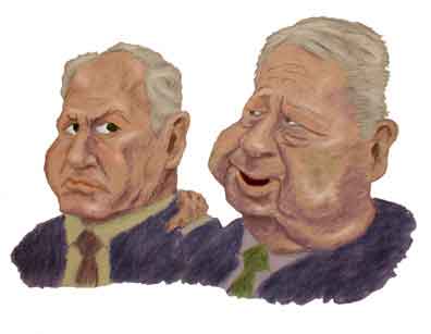 Benjamin Netanyahu and Ariel Sharon - Good Buddies