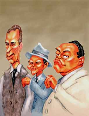 John Dillinger, Melvin Purvis, and J. Edgar Hoover