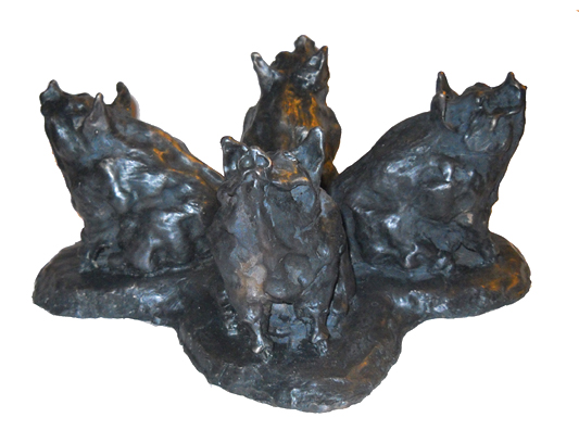 Final Bronze Sculpture with Patina