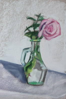 Rose in Transparent Vase