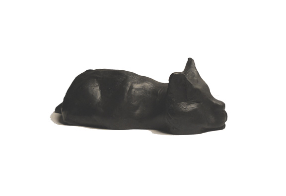 Sleeping Cat - Bronze Sculpture