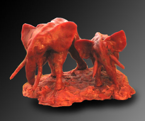 Elephants (Wax Model)