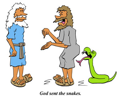 God sent the snakes