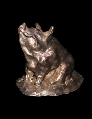 Heroic Bronze Pig - No Patina