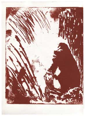 Gorilla Lithograph