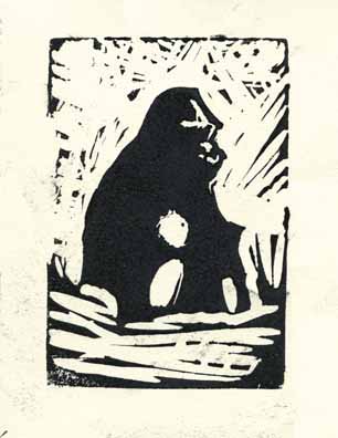 Gorilla Woodblock