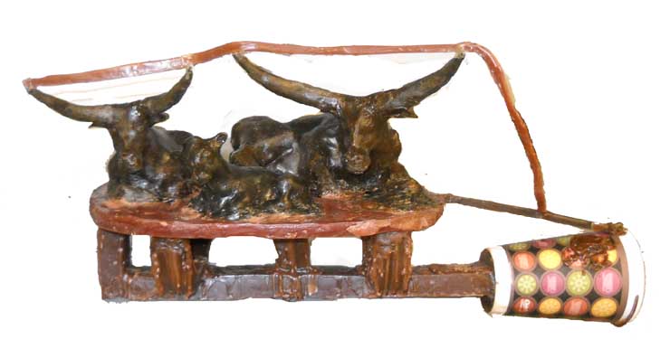 Model fro Bronze Casting on Grid with Sprue and Vents