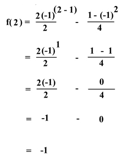 f(n) = n(-1)^(n-1)/2+(1-[-1]^n/4