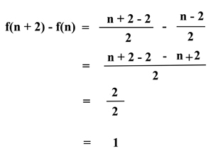 f(n) = n(-1)^(n-1)/2-(1-[-1]^n/4